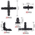 thumbnail image 2 of Kit De Accesorios De Riego De 250 Piezas, Conectores De Púas De Riego Por Goteo Para Tubería De Conectores De Manguera De Agua De 4/7 Pulgadas Yuarrent HA026714-02, 2 of 7