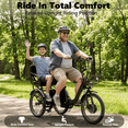 thumbnail image 6 of NOMIGO Two-Seat Electric Tricycle for Adults, Foldable 3 Wheel E-Bike for Errands with Rear Seat, Large Baskets and 48V Battery, 6 of 9