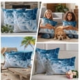 thumbnail image 4 of Outdoor Pillow Covers Abstract Watercolor Beach Wave Waterproof Pillow Cases 20x20 Set of 2, Modern Art Ocean Scene Throw Pillow Cover Pillowcase for Patio Balcony Couch Garden, 4 of 9