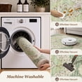 thumbnail image 6 of SIXHOME 2' x 8' Washable Runner Rug, Farmhouse Floral Non-Slip Carpet, Soft Botanical Indoor Rug for Hallway, Bedroom, Bedside, Laundry Room & Kitchen, Vintage Green, 6 of 7