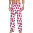 thumbnail image 2 of Goofa Hand Drawn Strawberry Printed Soft Pajama Pants for Men, Wide Leg Comfy Casual Lounge Yoga Pants-Medium, 2 of 9