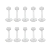 DESIGNICE 10Pcs 16G Clear Acrylic Lip Rings Labret Studs Piercing Jewelry Ear