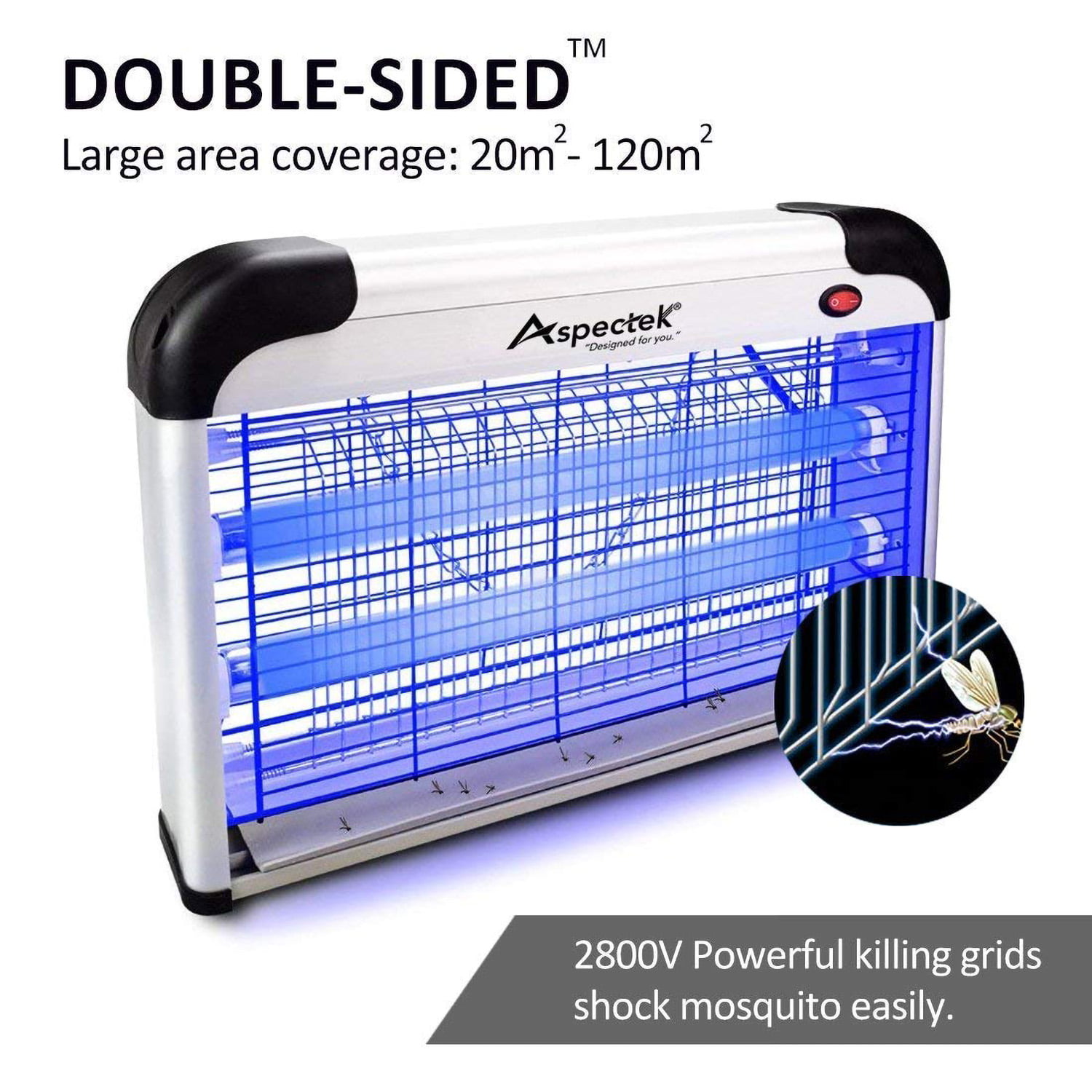 30W 20W 12W Electrical Insect Bug Fly Mosquito Killer Zapper UV Tube Industrial 