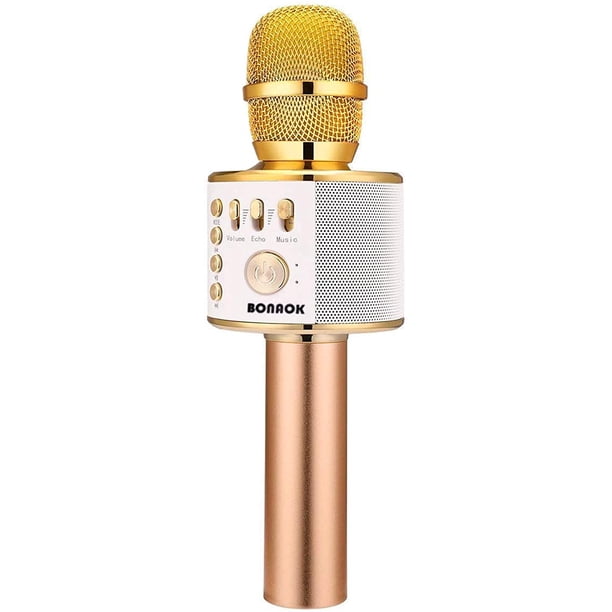 Micrófono de Karaoke Inalámbrico Bluetooth BONAOK 3 en 1 Portátil