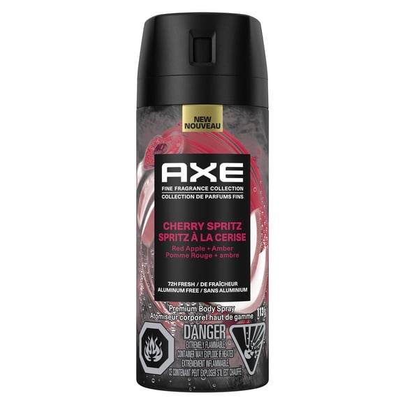 AXE Collection de Parfums Fins Atomiseur Corporel Désodorisant Haut de Gamme Spritz à la Cerise, 113 g