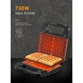 thumbnail image 4 of 3-in-1 Waffle, Grill & Sandwich Maker, Panini Press Grill and Waffle Iron Set with Removable Non-Stick Plates, Perfect for Cooking Grilled Cheese, Tuna Melts, Burgers, Steaks and Snacks, Black, 4 of 6
