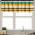 thumbnail image 3 of Ambesonne Farmhouse Valance & Curtain 3 Pcs Set, Sunflowers Cow Bee Summer, 55"x30", Mustard Eggshell Cocoa, 3 of 7