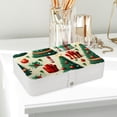 thumbnail image 6 of Christmas Tree PU Leather Jewelry Box with Removable Compartment and Earring Holder, Portable Travel Organizer, 6 of 6