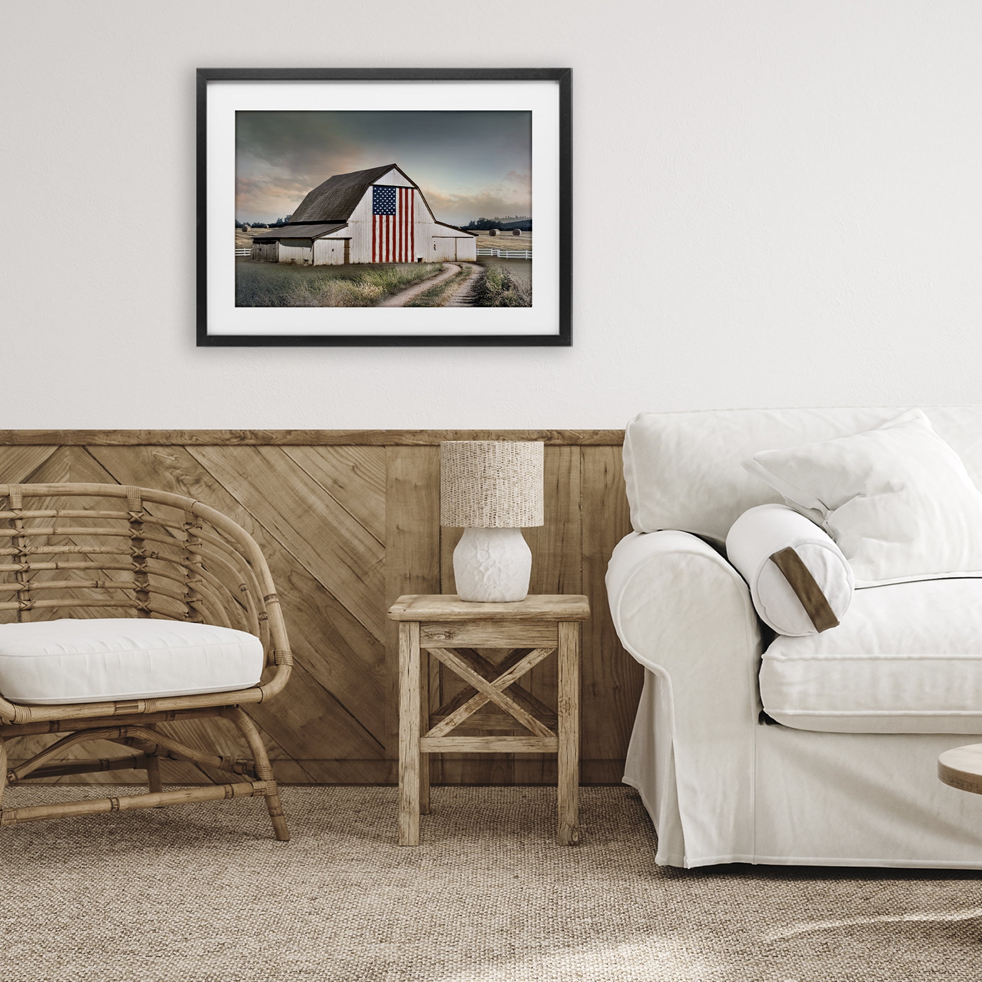 Stupell Industries Land That I Love Barn Black Framed Print Under Glass, design by CAD Designs