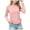 Pink, variant on TTUHYWXI Girls Long Sleeve Shirts Ruched Knot Side Tunic Blouse Tee Tops (Light Purple, 5-6 Years)