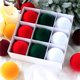 thumbnail image 1 of Wmhnj Adornos navideños de bolas de terciopelo flocado de 10 cm (4 pulgadas), paquete de 12 con cuerda para colgar, ideales para decorar el rbol de Navidad., 1 of 8