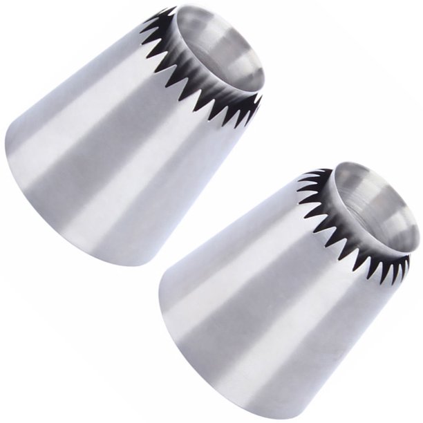 unbranded 2Ud Boquillas Para Decorar Pasteles Con Crema De Acero Inoxidable Para Uso En Cocina