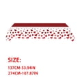 thumbnail image 3 of Valentine's Day Waterproof Heart Theme Tablecloth, Gradient Red Rose Pattern Reusable Dining Cover, for Creating Romantic Dinner Atmosphere, Perfect for Date Night and Proposal Decor, 3 of 5