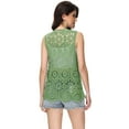 thumbnail image 3 of Women's Floral Crochet Lace Trim Open Front Cardigan, 3 of 6