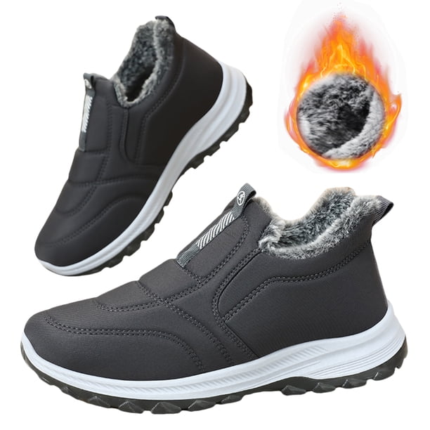 Sin Cordones Botines Térmicos Zapatos Cálidos para Botas Nieve Hombre Ligeras Antideslizantes Cómodas Viajes Y Senderismo