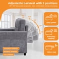 thumbnail image 5 of Craftian 3-in-1 Convertible Futon Sofa Bed, Modern Sleeper Sofa with Pull-Out Bed for Small Place, Gray, 5 of 10