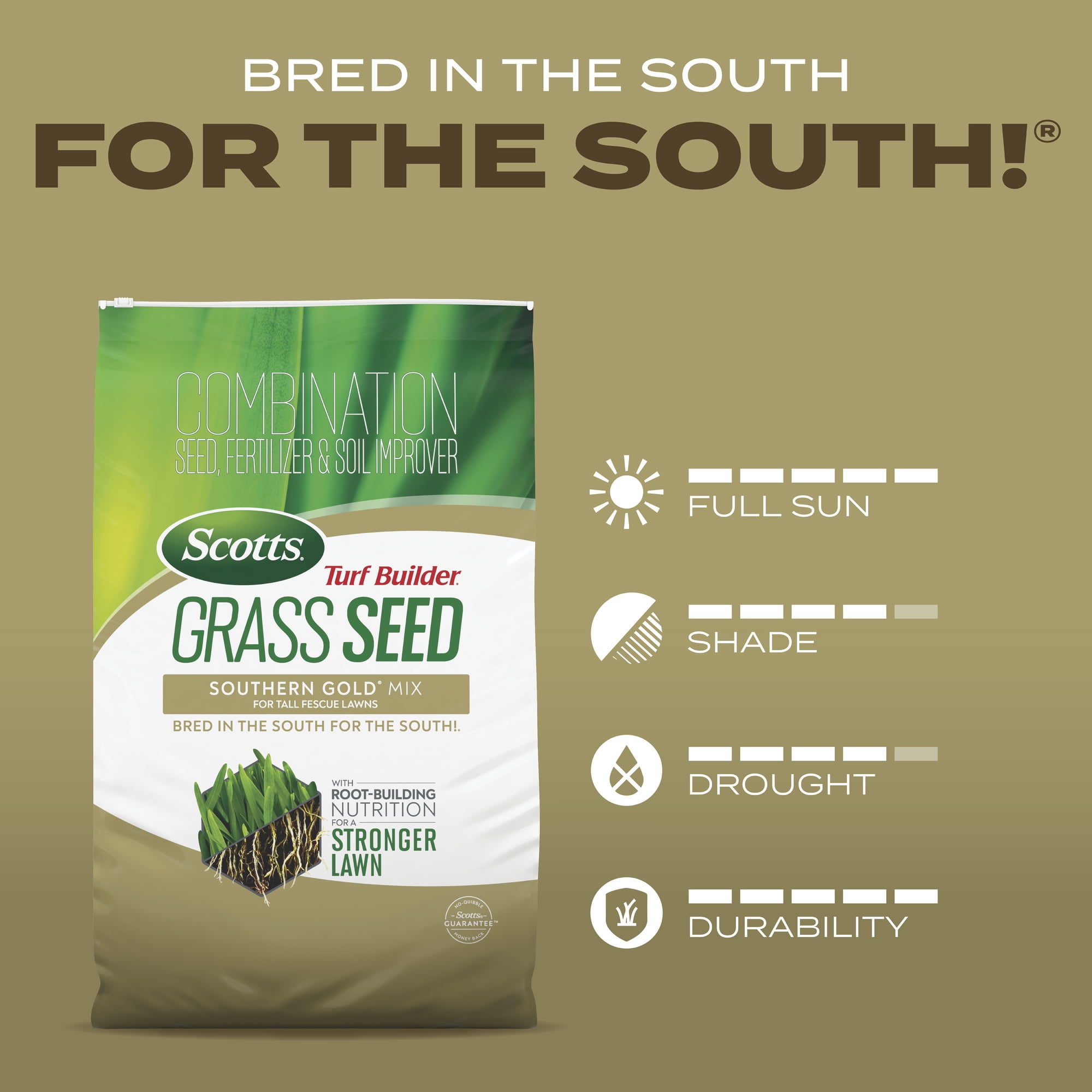 Scotts Turf Builder Grass Seed Southern Gold for Tall Fescue, 16 lb.