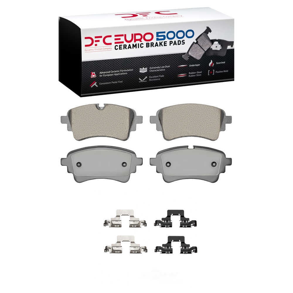 Dynamic Friction Company 1600-2364-02 DFC EURO 5000 Ceramic Brake Pads and Hardware Kit