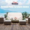 Outdoor Couch Cover Waterproof, 600D Heavy Duty 2Seater Outdoor Sofa