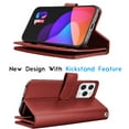thumbnail image 5 of Tiflook Wallet Case For iPhone 13 Pro (6.1 inch) 2021 Luxury ID Cash Credit Card Slots Holder Carrying Pouch Folio Flip PU Leather Cover [Detachable Magnetic Case] - Wine Red, 5 of 7