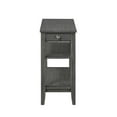 thumbnail image 6 of Convenience Concepts American Heritage 1 Drawer Chairside End Table with Shelves, Wirebrush Dark Gray, 6 of 10