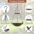 thumbnail image 4 of Rewenti Hanging Bird Feeder Garden Bath Tray Outdoor Waterer Rust-Proof Weather-Resistant Decor, 4 of 5