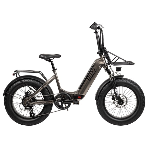 Buzz Centris 20" Folding Electric Bike, 28 MPH Pedal Assist, Matte Powder Black, Adult, Unisex