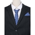 thumbnail image 5 of Conjuntos de corbatas para hombres INSPIRE CHIC, corbatas de lunares con pañuelo a juego para bodas y negocios, azul real, 5 of 5
