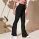 thumbnail image 4 of Pantalones de yoga acampanados con cintura alta elástica para mujer - Tejido acanalado, poliéster, largo completo, informal/deportivo - XS-XL, 4 of 8