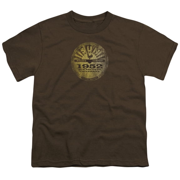Sun Sun University Distressed S/S Youth 18/1 T-Shirt Coffee
