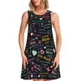 thumbnail image 1 of Balery I love you Mom Vestidos de verano para mujer con estampado: vestido holgado sin mangas, vestido playero informal y cómodo para días calurosos., 1 of 7