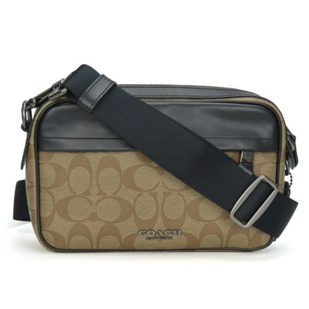 Pre-Owned Coach Shoulder Bag F50715 Signature Leather Black Brown Women's Men's COACH (Good)