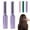 2pcs Purple, variant on Ceramic Hairdressing Comb, 2-in-1 Heated Styler & Detangling Comb with 3 Temperature Settings, Cordless Straightening Comb for Frizz Control & Smooth Hair