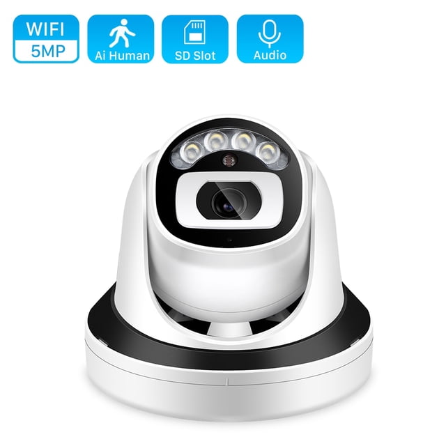 ANBIUX-cámara domo de seguridad para el hogar, videocámara de 5MP, Audio, Wifi, IA, detección humana, H.265, 1080P, IP, 3MP, IR a Color, 20M, CCTV