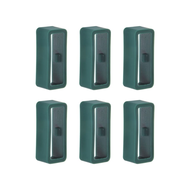 6uds Reloj Correa Lazo Cierre Anillos 16mm Caucho Reloj Soporte Guardián Silicona para Reloj Correa, Oscuro Verde