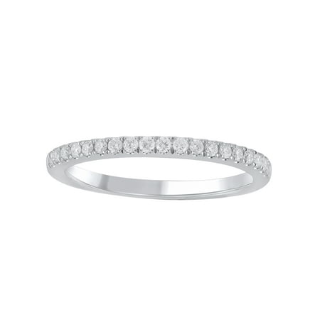 Brilliance Fine Jewelry 1/5 Carat (SI2, H-I) Lab Grown Diamond Women Wedding Band Sterling Silver