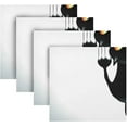 thumbnail image 5 of GZHJMY Soft Reusable Satin Table Decorative Napkins,20x20InX6 PCSCat Paw Print,Family Dinner Wedding Banquet, Cocktail Party, Kitchen,Birthday Party, 5 of 7