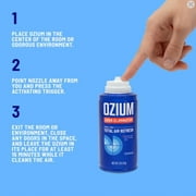 Ozium Air Sanitizer, 2 oz Car Fogger Odor Eliminator and Car Air Freshener, Carbon Black Scent, No RDFID