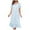 A-Blue852, variant on Women's Light Blue Lace Trim Midi Nightgown Sleepwear Loose Short Sleeve Square Neck Loungewear Soft Sweet Sleep Nightgowns