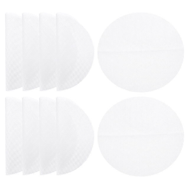 Uxcell 7.5 pulgadas Forros de vapor de silicona antiadherente de malla reutilizables, almohadilla de masa redonda para vapor, blanca 15 Pcs