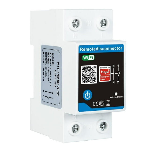 Smart Circuit Breaker, Tuya WiFi Smart Switch, Smart Timing Switch, Mobile Phone App, Wireless Remote Control, AC230V 63A