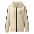 thumbnail image 4 of Xudanell Womens Halloween Hoodie Loose Zipper Design Long Sleeve with Multiple Pockets Beige XL, 4 of 4
