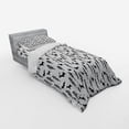 thumbnail image 2 of Ambesonne Forest Bedding Set 3 Pcs, Pine Trees Rabbit Animal, Twin, Black White, 2 of 2