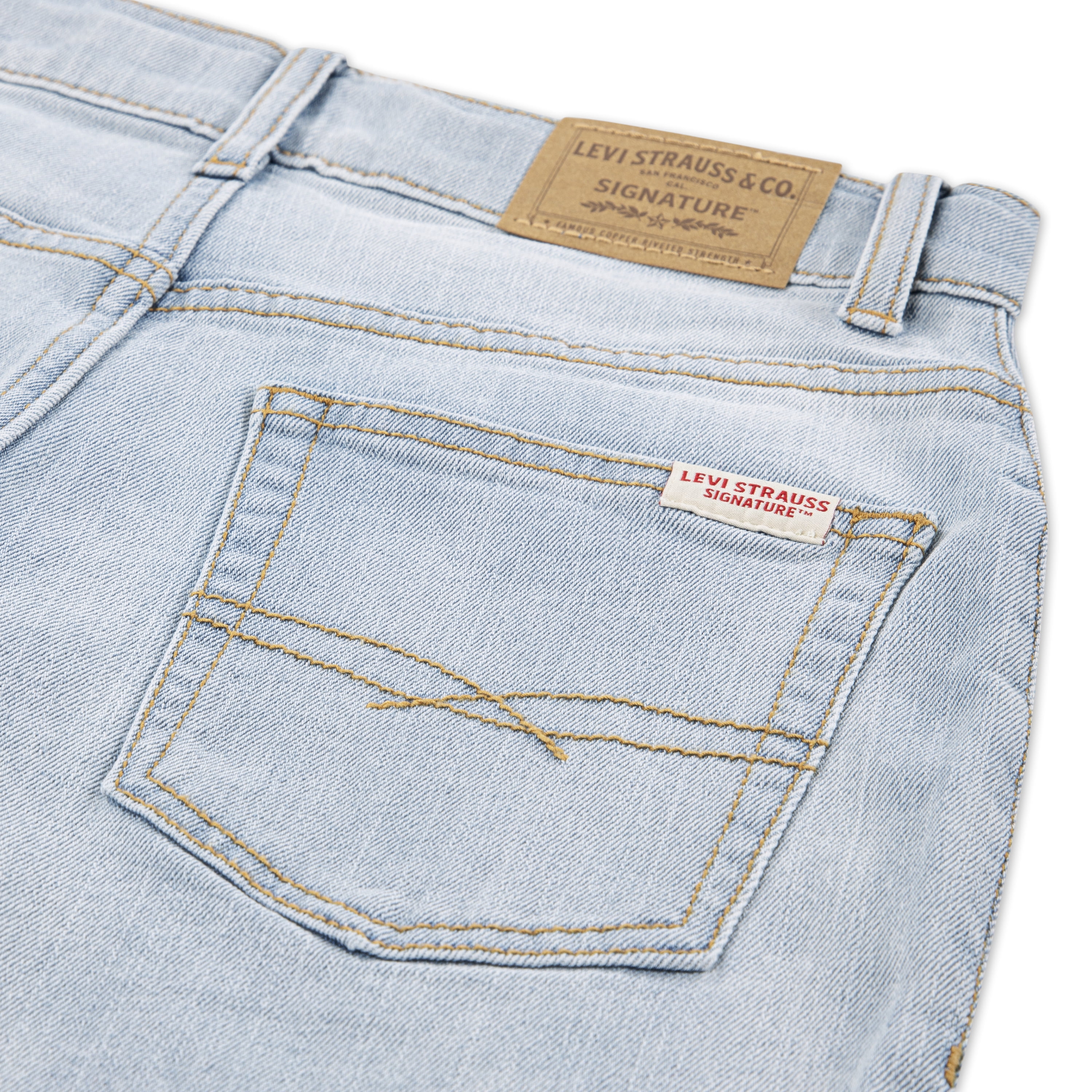 Levi Strauss Signature Boys Straight Stretch Jeans, Sizes 4-18
