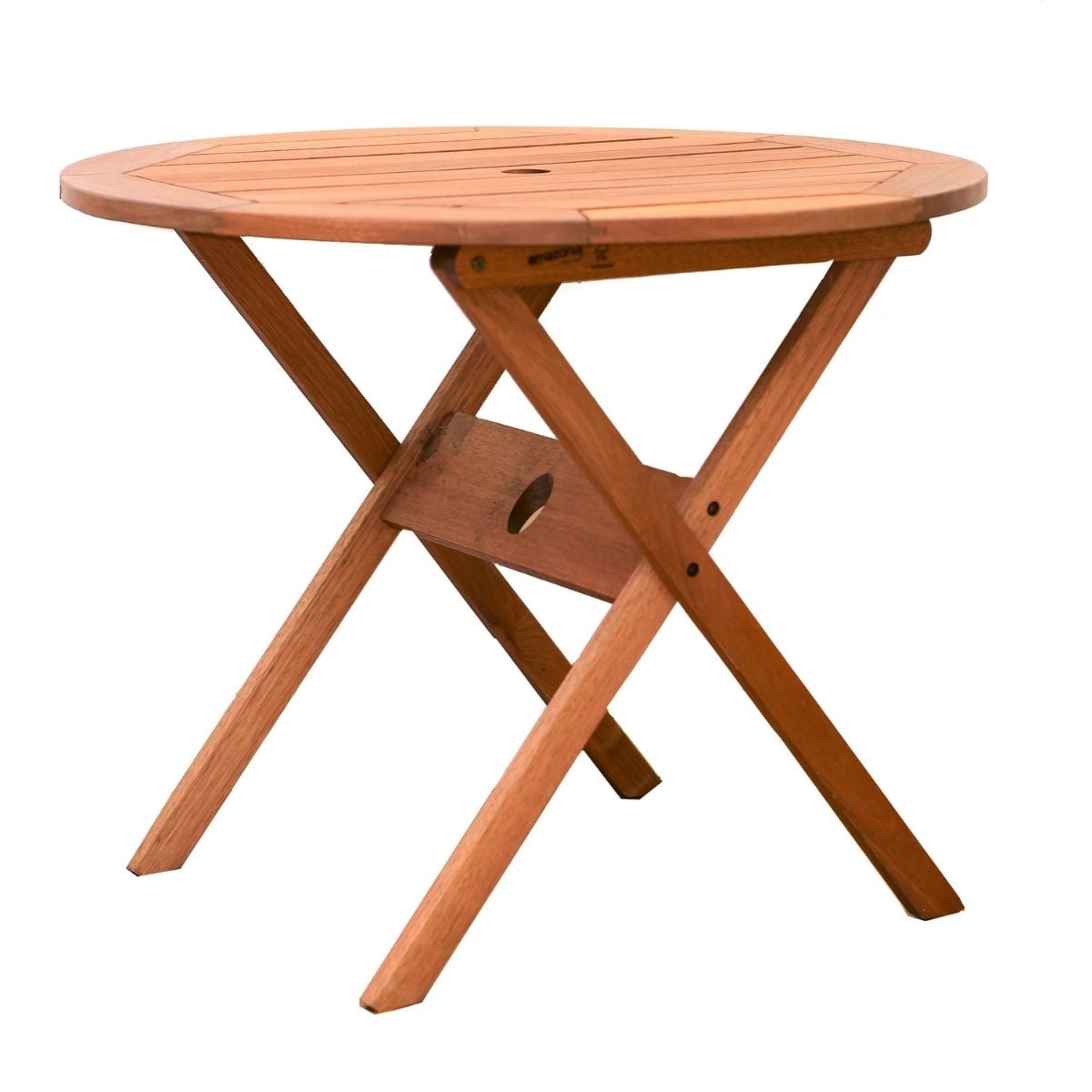 Amazonia Hinesburg 3 Pieces Eucalyptus Wood Round Outdoor Dining Set, Ideal for Patio