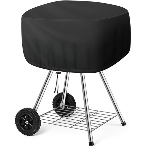 Cover for Outdoor 18 Inch Charcoal Grill, Grill Cover Fits Most Walk-a-Bout Charcoal Grills Within 21.5 * 21.5 * 14.5 in, Water-Resistant Oxford Fabric