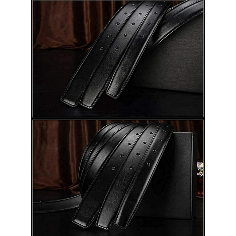 Men's Leather Belt Strap Without Buckle, Strap ONLY 3.0cm / 3.2cm / 3.5cm /  3.8cm （4size） wide 