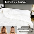 thumbnail image 3 of Silky Satin Comforter King Size, White Reversible Summer Cooling Blanket, Breathable Lightweight Feather Down Quilted Bedding Machine Washable for All Season, 3 of 9