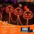 thumbnail image 2 of Luces de pasarela de Halloween Hopolon Pumpkin, paquete de 3 unidades, para exteriores, 2 of 8