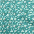 thumbnail image 1 of oneOone Rayon Turquoise Blue Fabric Tropical Fabric For Sewing Printed Craft Fabric By The Yard 56 Inch Wide, 1 of 5